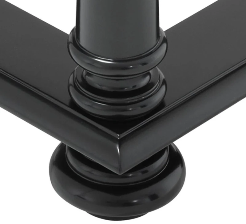 Casa Padrino Luxus Konsolentisch in schwarz mit schwarzer Marmorplatte 100 x 50 x H. 79 cm - Limited Edition