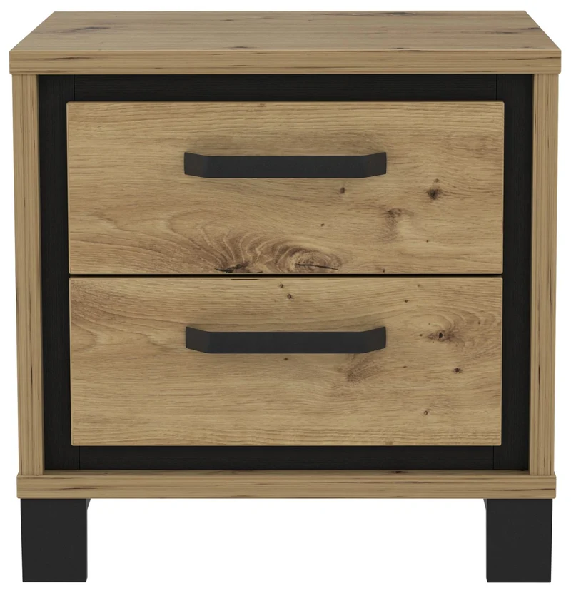 Nachtkommode TRONDHEIM Artisan Eiche / Schwarzeiche Optik, von Forte