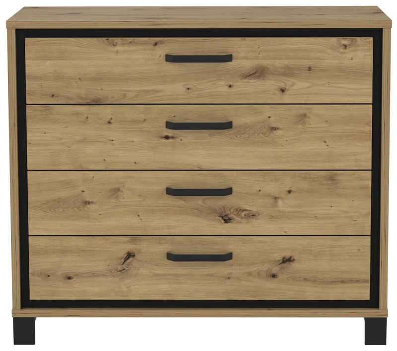 Schubladenkommode TRONDHEIM Artisan Eiche / Schwarzeiche Optik, Forte