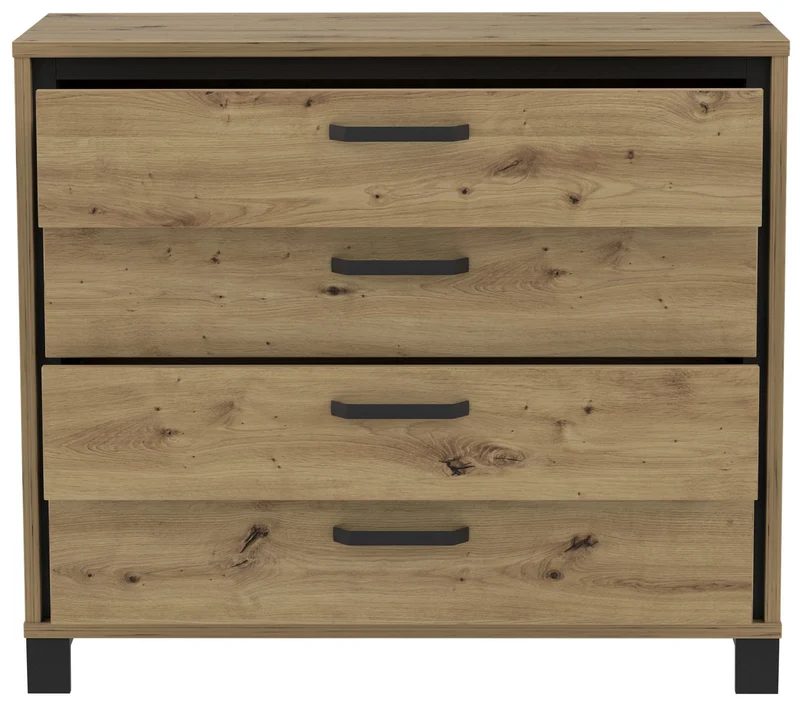 Schubladenkommode TRONDHEIM Artisan Eiche / Schwarzeiche Optik, Forte
