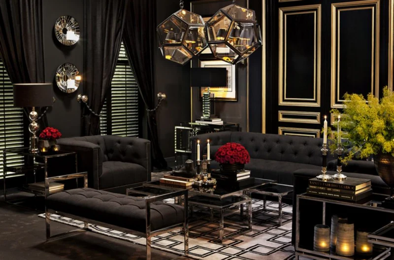 Casa Padrino Luxus Art Deco Designer Couchtisch 5er Set - Rauchglas - Polierter rostfreier Stahl - 100 x 100 x H. 40 cm / 48 x 48 x H. 33 cm