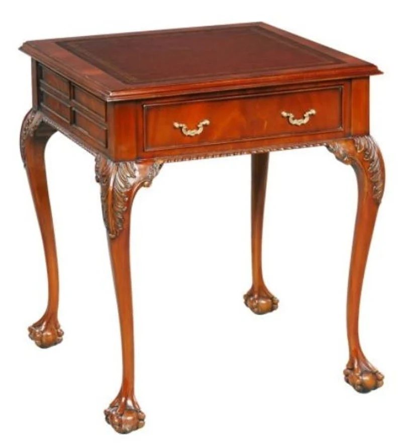Casa Padrino Luxus Barock Mahagoni Beistelltisch Rotbraun / Braun 56 x 56 x H. 66 cm - Barock & Jugendstil Wohnzimmermöbel