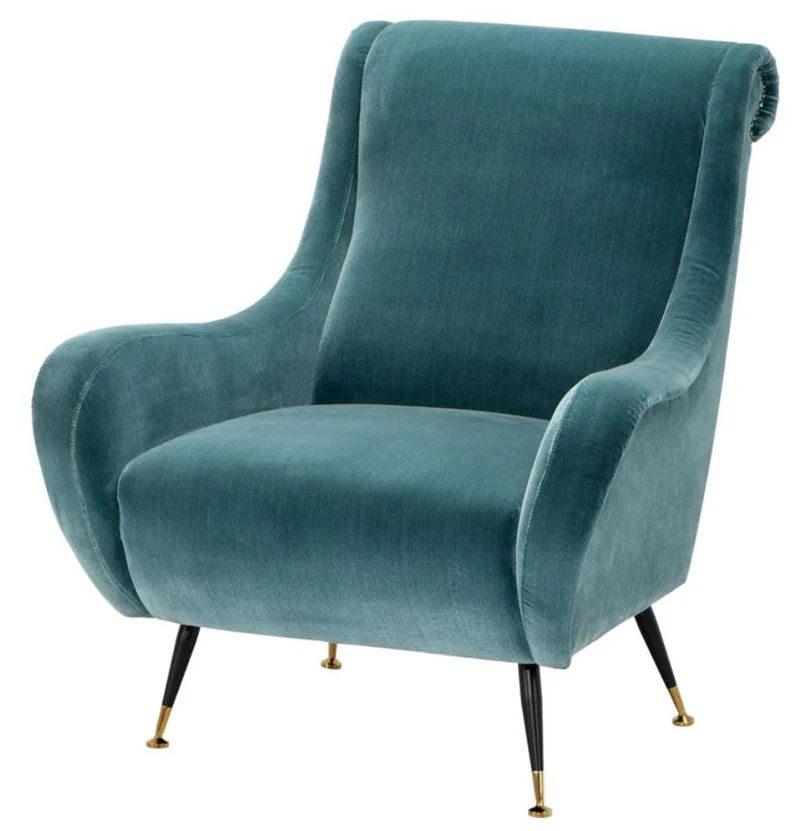 Casa Padrino Luxus Hotel Salon Sessel Türkis 80 x 90 x H. 88 cm - Wohnzimmer Möbel