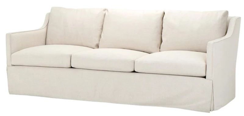 Casa Padrino Luxus Hotel Sofa Naturfarbig 230 x 100 x H. 83 cm - Hotel Möbel
