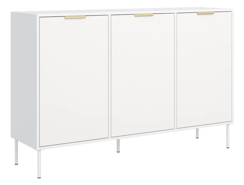 Drehtür-Kommode Vena 150 cm Weiß