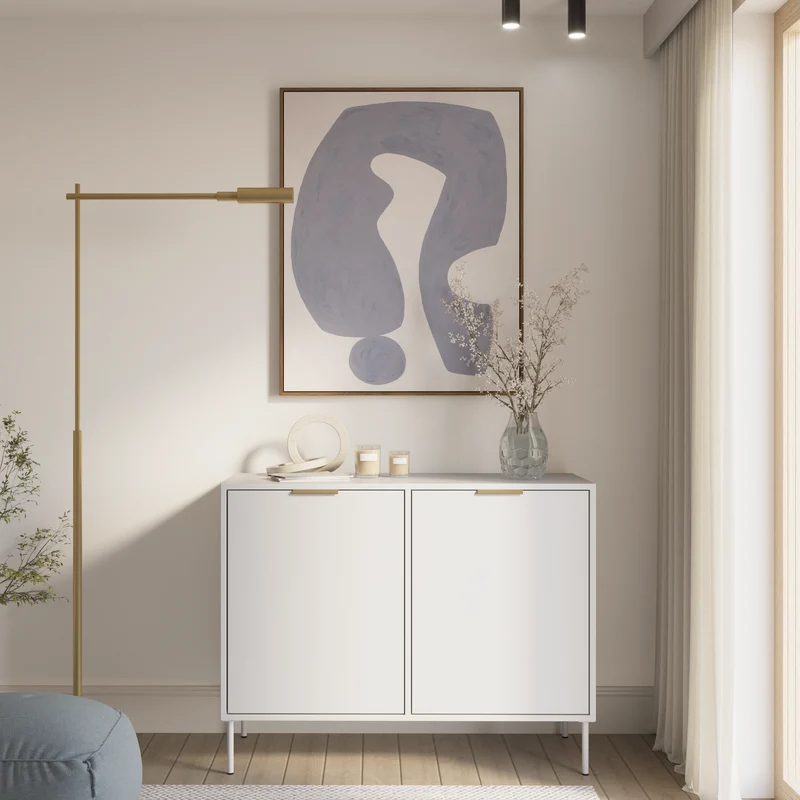 Zweittürige Kommode Vena 100 cm weiß