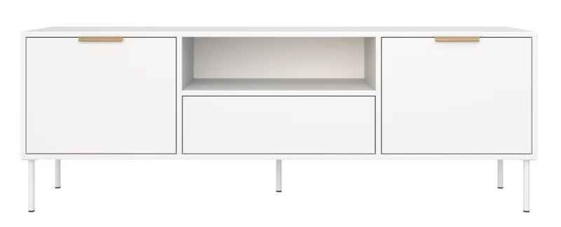 TV-Schrank Vena, zweiflügelig mit Schublade und Fach, 160 cm, weiß