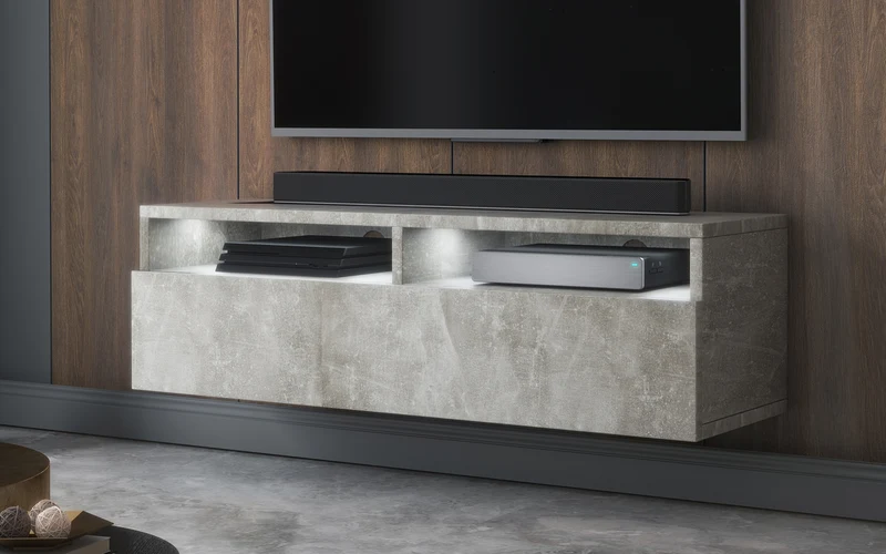 TV-Schrank mit Schublade Rednaw 100 cm Beton