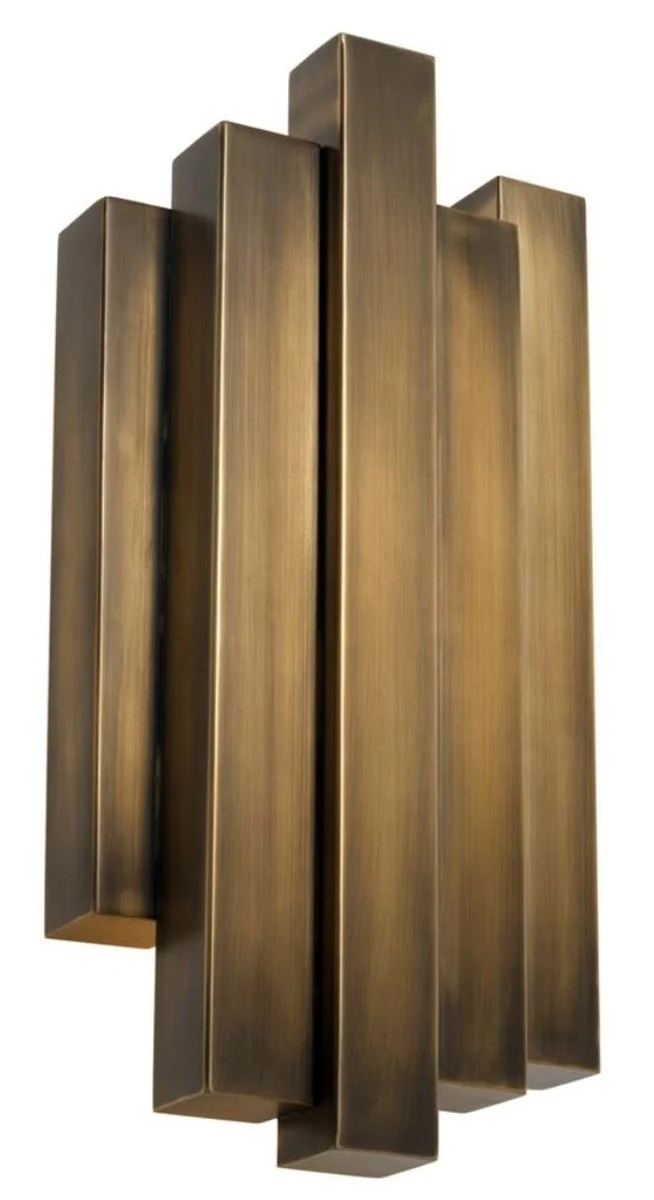 Casa Padrino Wandleuchte Vintage Messing 20,5 x 13 x H. 40 cm - Limited Edition