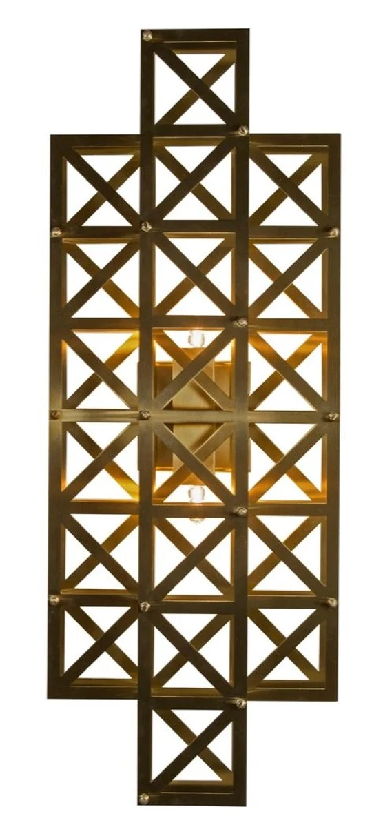 Casa Padrino Designer Wandleuchte Messing 22 x 14 x H. 57 cm - Hotel Möbel