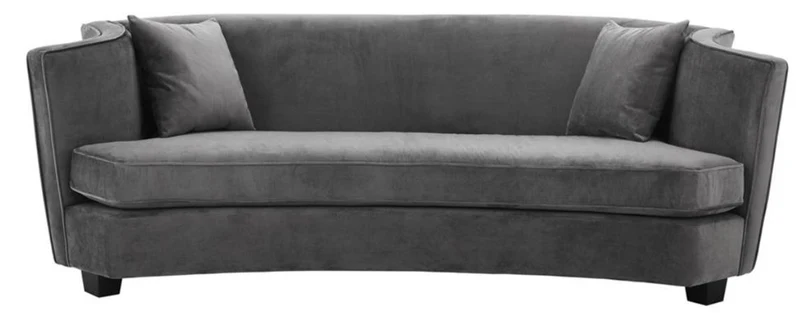 Casa Padrino Luxus Sofa Grau 226 x 110 x H. 74 cm - Luxus Wonzimmer Möbel
