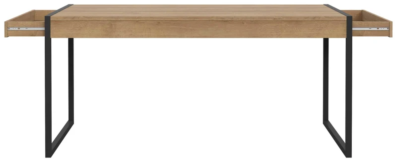 Esstisch HIGH ROCK 166 x 90 cm Riviera Eiche Optik / Schwarz, von Forte