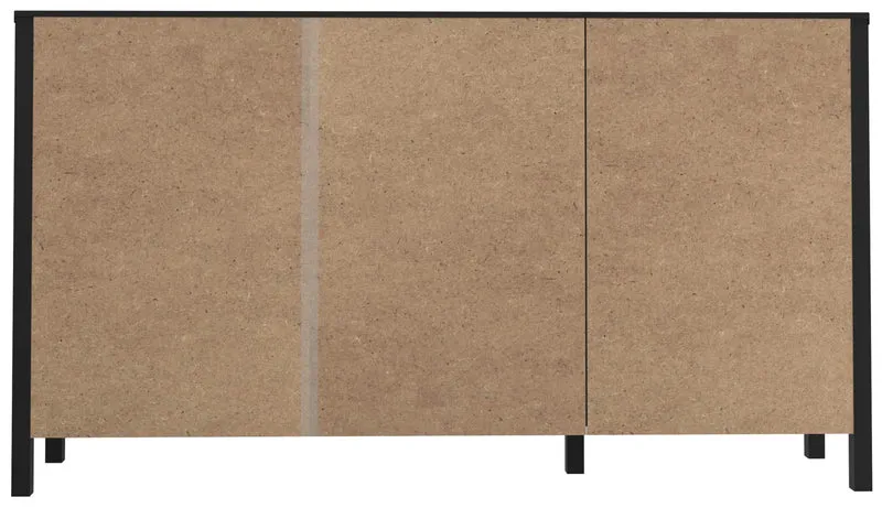 Sideboard Kommode HIGH ROCK Riviera Eiche Optik / Schwarz, Forte