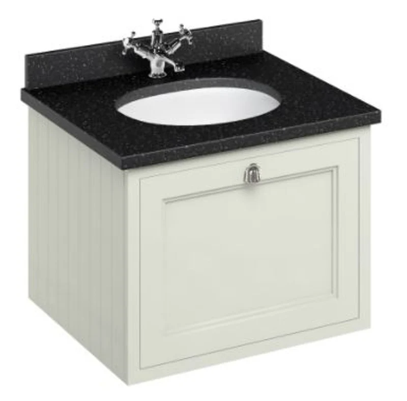 Casa Padrino Luxus Hänge-Waschschrank / Waschtisch mit Granitplatte und Schublade - Jugendstil Design