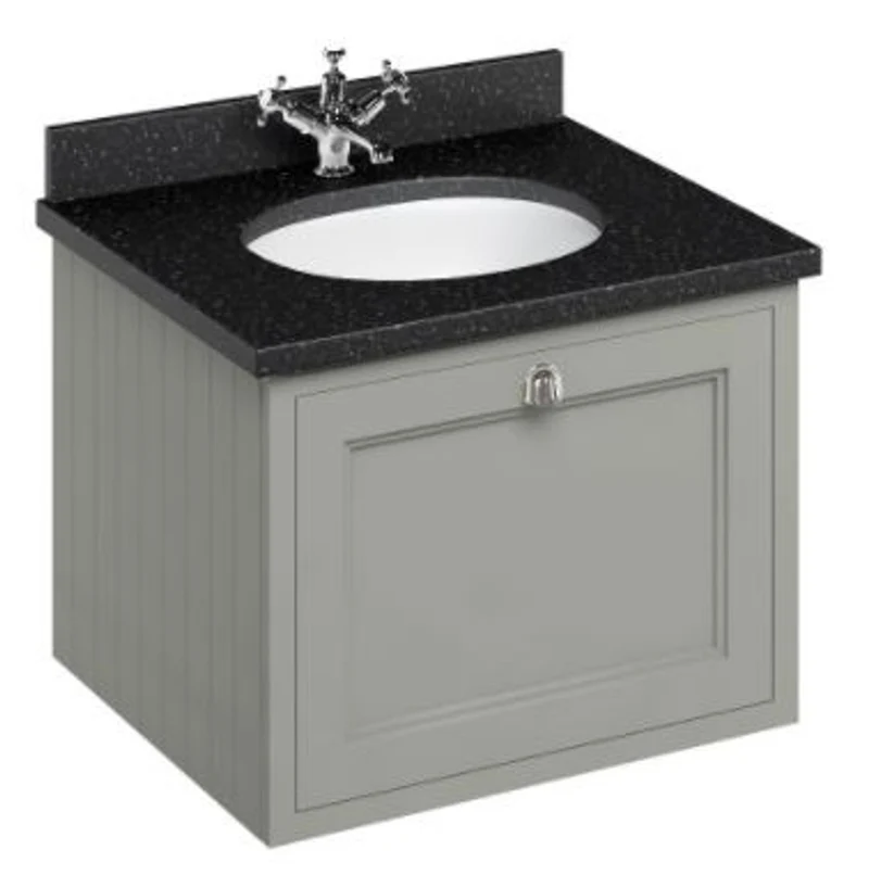 Casa Padrino Luxus Hänge-Waschschrank / Waschtisch mit Granitplatte und Schublade - Jugendstil Design
