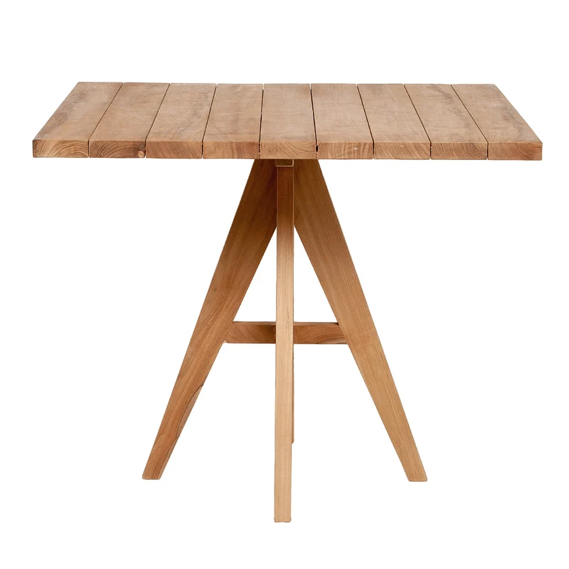 Teak Esstisch LEO 80cm Gartentisch Küchentisch