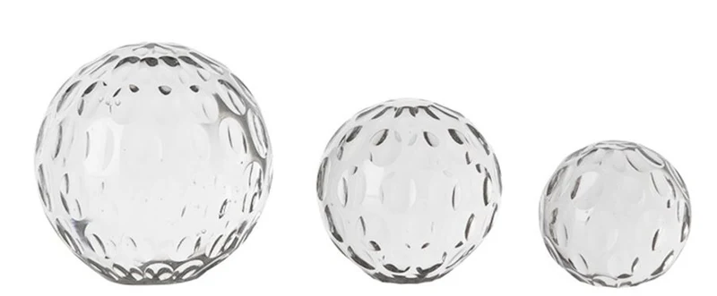 Casa Padrino Designer Glas Briefbeschwerer 3er Set - Luxus Dekoration