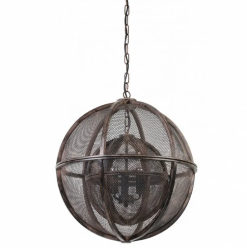 Casa Padrino Luxus Hängeleuchte im exklusiven Design - Metall, Braun, Durchmesser 55 cm