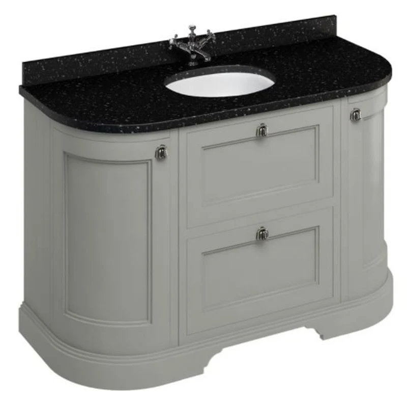 Casa Padrino Waschschrank / Waschtisch mit Granitplatte Türen und Schubladen - Limited Edition
