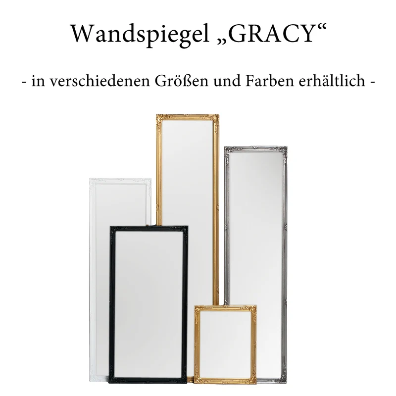 Spiegel GRACY barock Antik-Silber 150x40cm