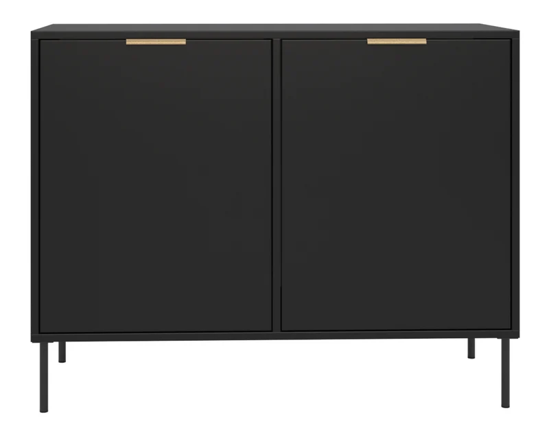 Zweiturige Kommode Vena 100 cm schwarz
