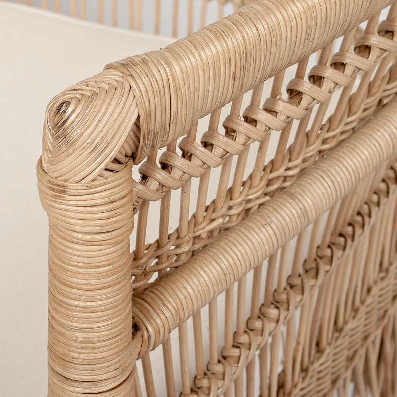 Rattan-Sessel MALAWI Natural inkl. Sitzkissen