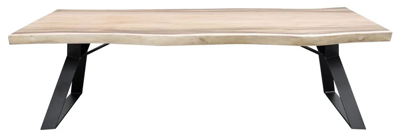 Casa Padrino Luxus Esstisch Naturfarben / Schwarz - Luxus Kollektion