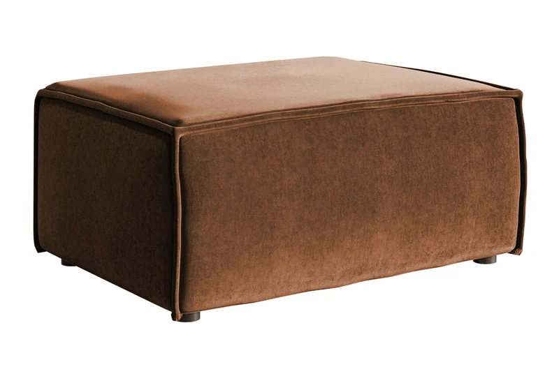 Sitzhocker Copertino 65x90 cm kupferfarbener Velours, wasserabweisend