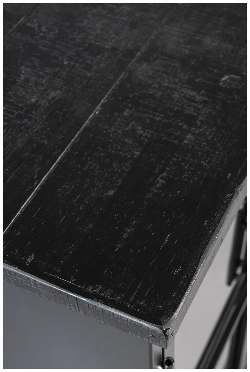 Schwarze Vintage Vitrine Kommode FERRE L