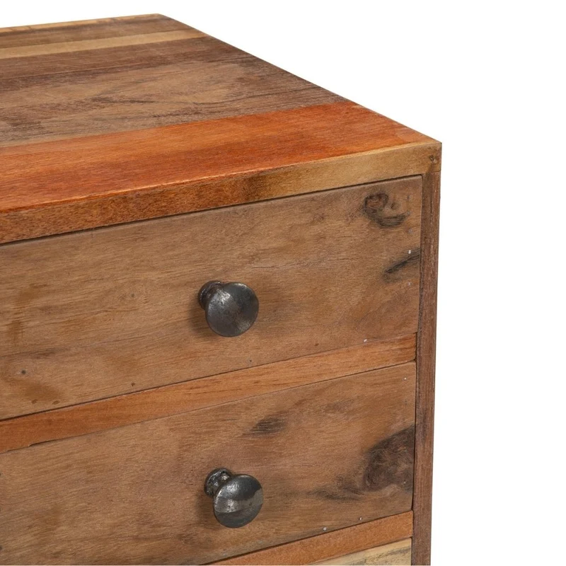Altholz-Beistellschrank PARADOR 73cm Kommode mit 6 Schubladen