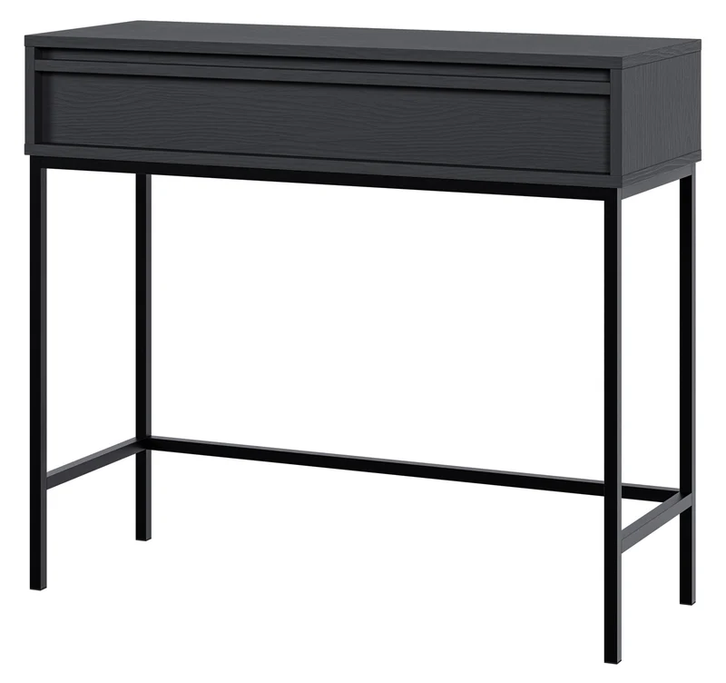 Evo-Konsole mit Schublade und Gestell 90 cm Schwarz
