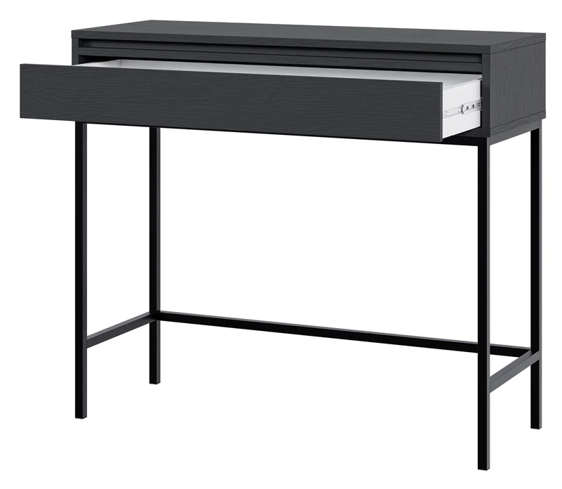 Evo-Konsole mit Schublade und Gestell 90 cm Schwarz