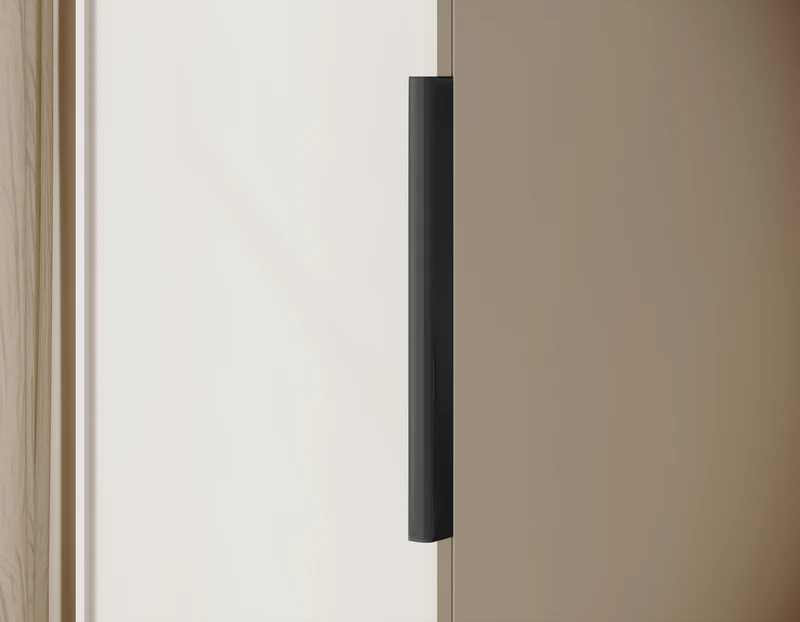 Einzeltüriger Schrank Frame mit Regalen 50 cm Weiß