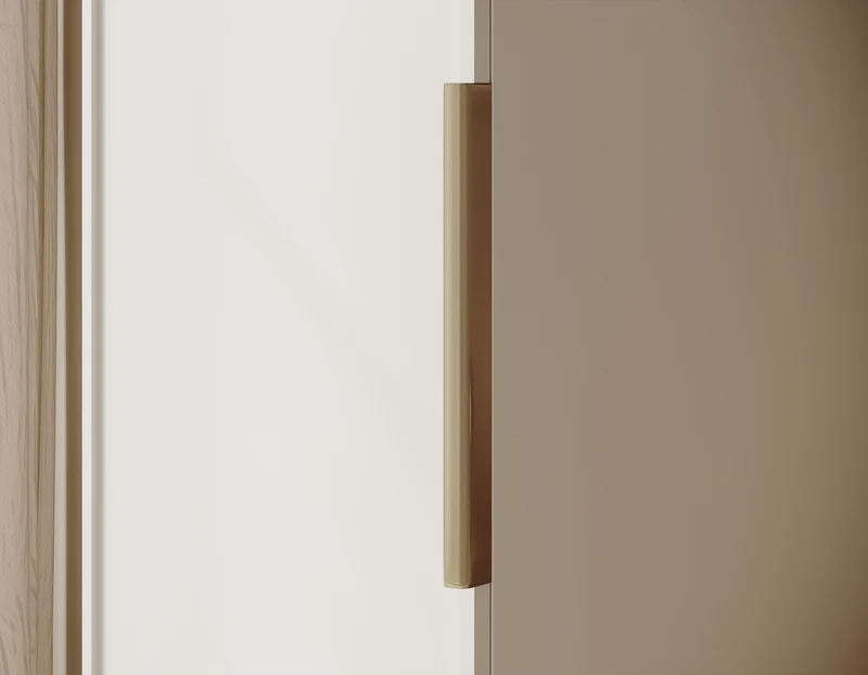 Einzeltüriger Schrank Frame mit Regalen 50 cm Weiß