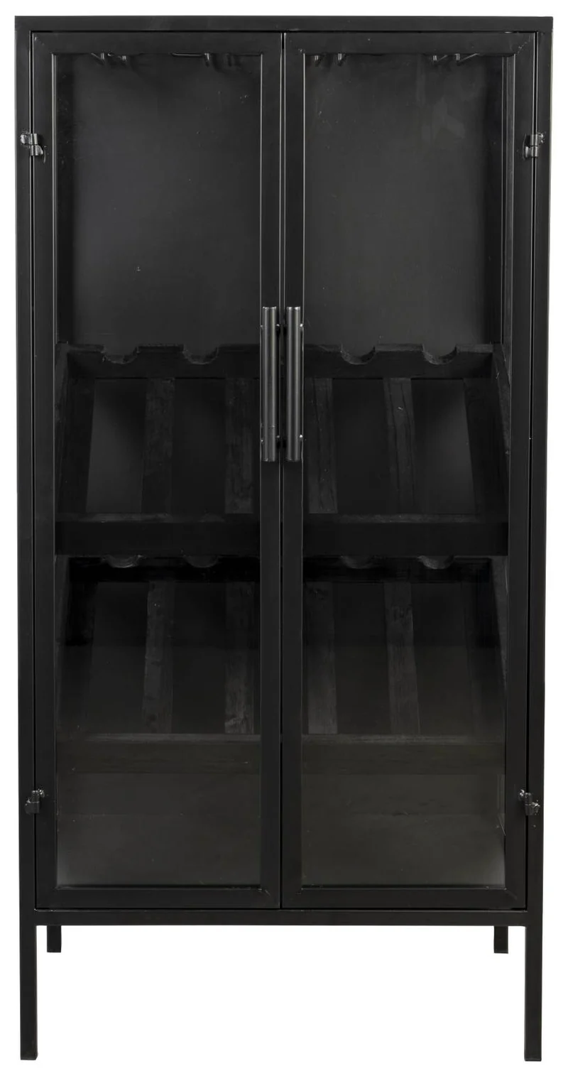 Weinschrank Weinregal ROB Vitrine aus Metall im Vintage Style
