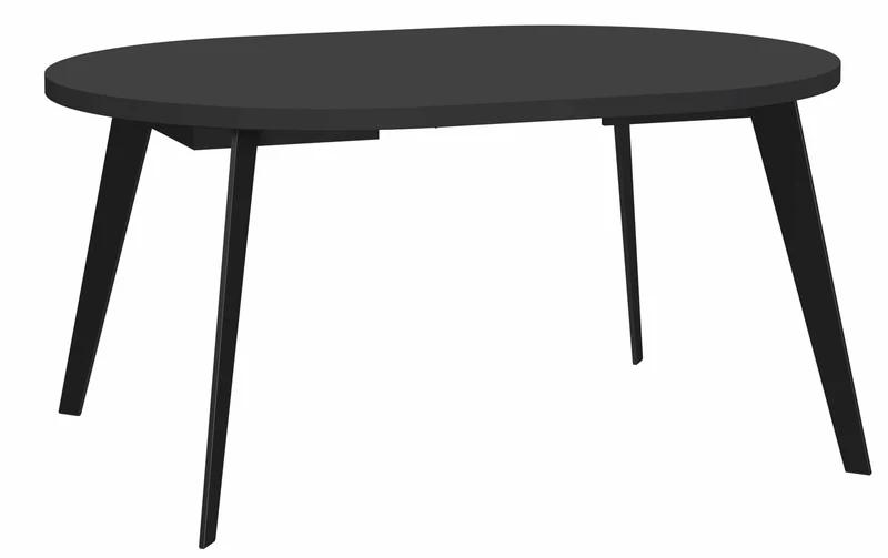 Esstisch Ausziehtisch TABLE ROUND 110 - 155 cm Schwarz matt, von Forte