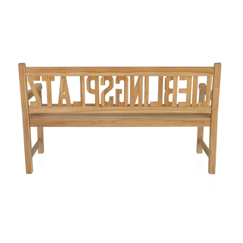 Massive Teak Sitzbank LIEBLINGSPLATZ 130cm Gartenbank Holzbank