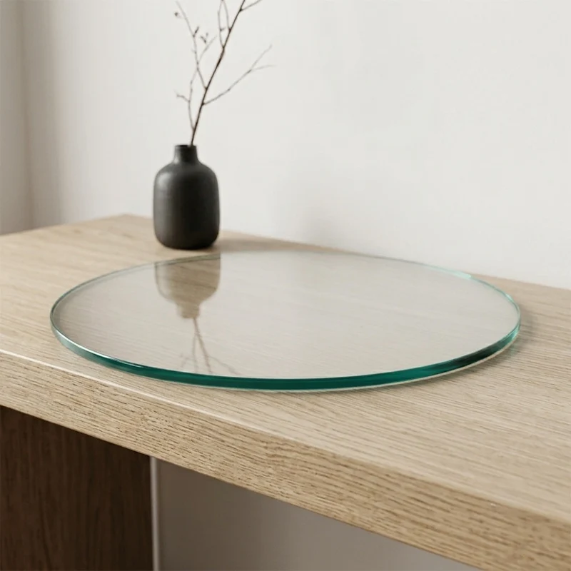 Glasplatte TERRY 30cm Rund 8mm Gehärtetes Glas Platzteller
