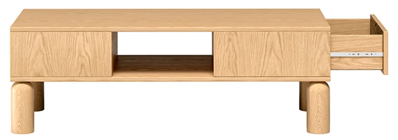 Sanden Couchtisch mit Schublade 50x110 cm Eiche Bookmatch
