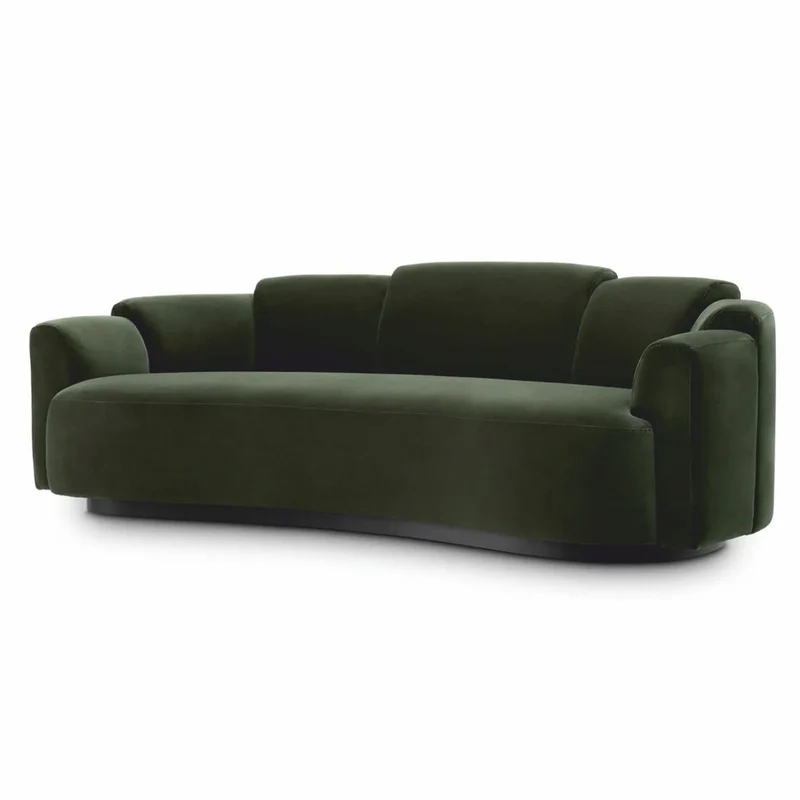 Casa Padrino Luxus Sofa Grün / Schwarz 232 cm - Hotel & Wohnzimmer Möbel