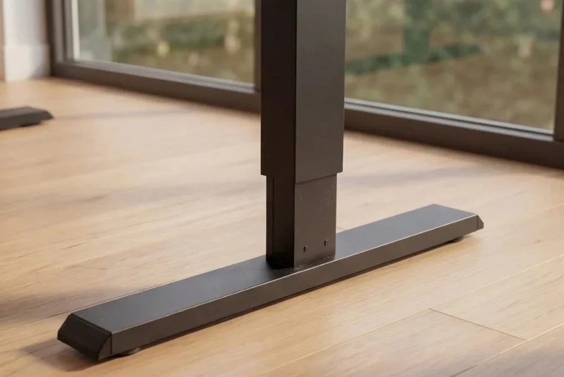 Höhenverstellbarer Schreibtisch KANTOR 160cm Eiche Metall