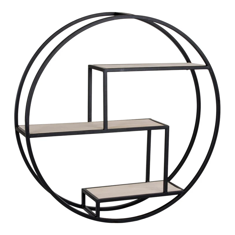 Modernes Regal OSLO Metall+Holz ca. D62cm