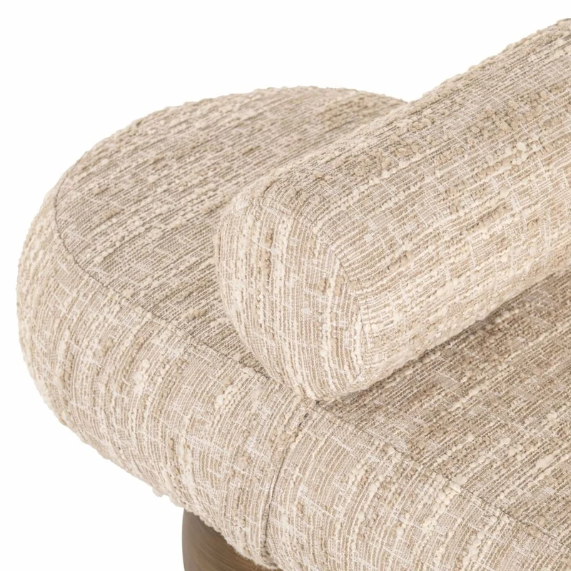 Casa Padrino Luxus Sitzbank Beige / Braun 148 cm - Luxus Hotel Möbel