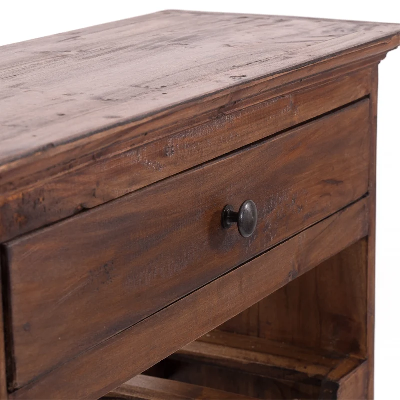 WEINREGAL CORTEZ | 85x55cm(HxB) Flaschenregal aus Holz mit Schublade | Farbe: 02 hellbraun