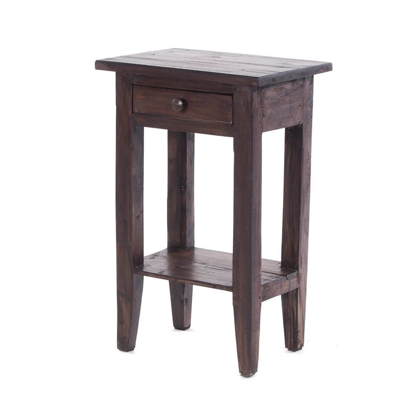 Telefontisch PLANTA | 52x34cm (HxB), Nachtschrank mit Schublade | Farbe: 03 dunkelbraun