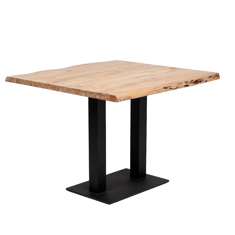 Akazie Tischplatte LIVING EDGE ca. 70x70cm Natural