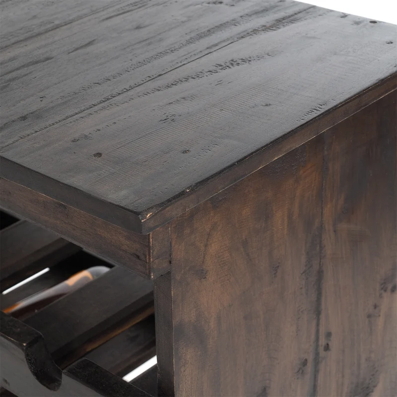 WEINREGAL "RUSTIQUE" | Mahagoni, 70x70x38cm (HxBxT) | Farbe: 03 dunkelbraun