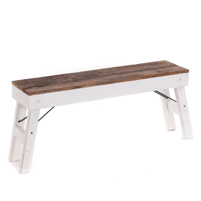 KÜCHENBANK "ALDO" | faltbar, 112x48x28 cm (LxHxB) | Holzbank | Farbe: 06 weiß-landhaus