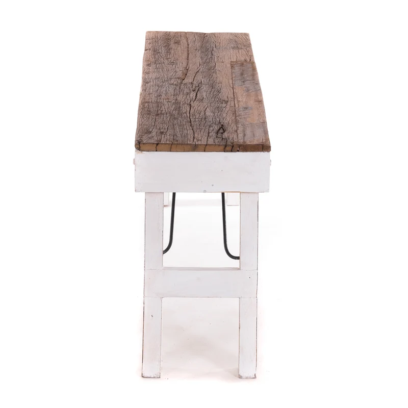 KÜCHENBANK "ALDO" | faltbar, 112x48x28 cm (LxHxB) | Holzbank | Farbe: 06 weiß-landhaus