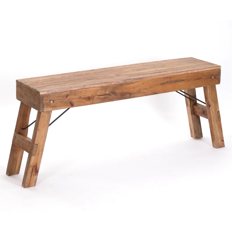 KÜCHENBANK "ALDO" | faltbar, 112x48x28 cm (LxHxB) | Holzbank | Farbe: 01 natur-vintage